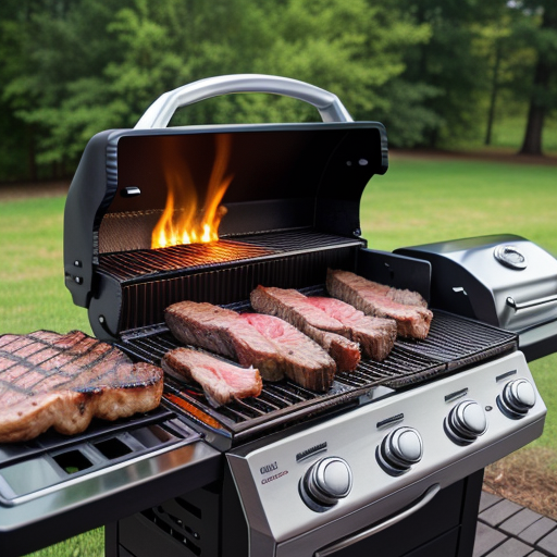 grilling a ribeye on a gas grill