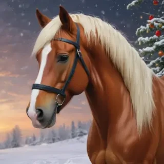 merry christmas horse images