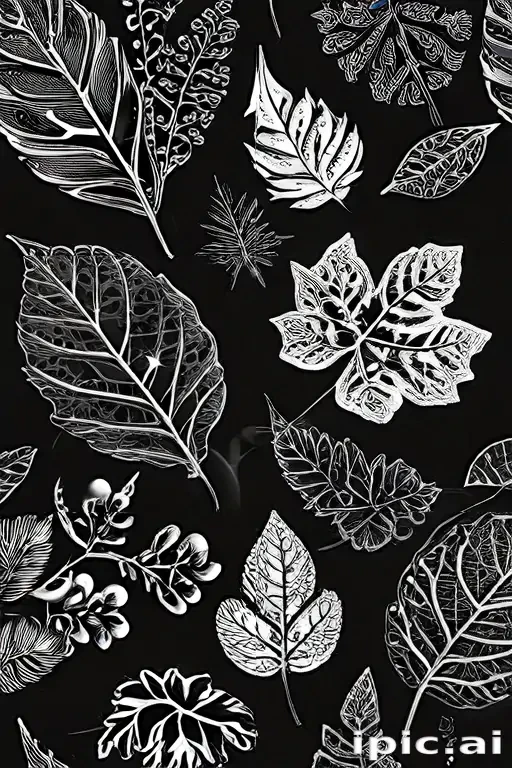 black and white clipart leaf