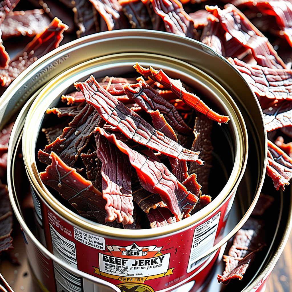 beef jerky in a can