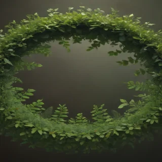 circle with leaves