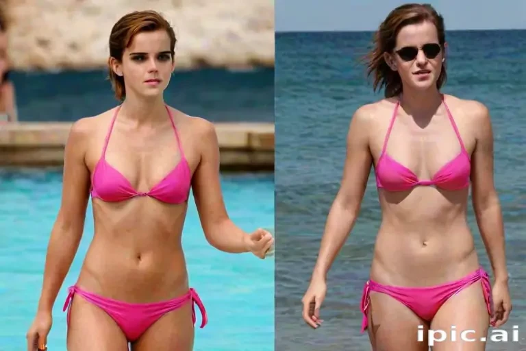 emma watson pink bikini