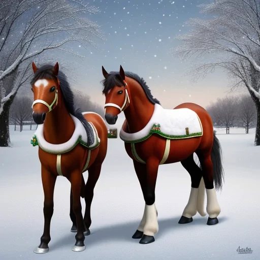 merry christmas horse images