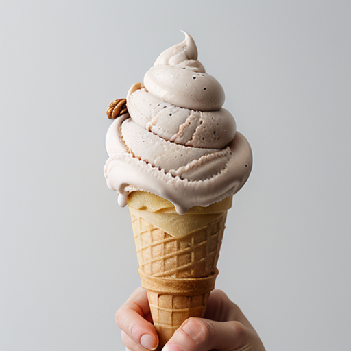 ice cream cone with nuts
