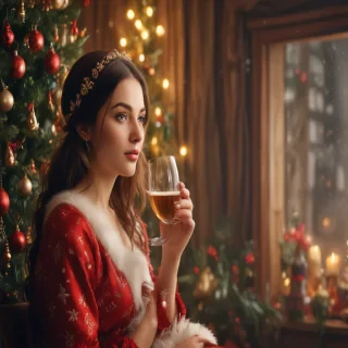 christmas background portrait