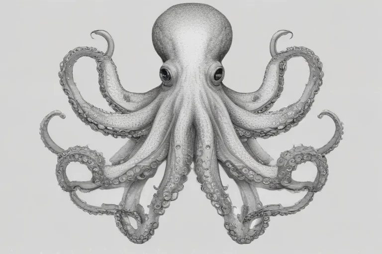 octopus clip art black and white