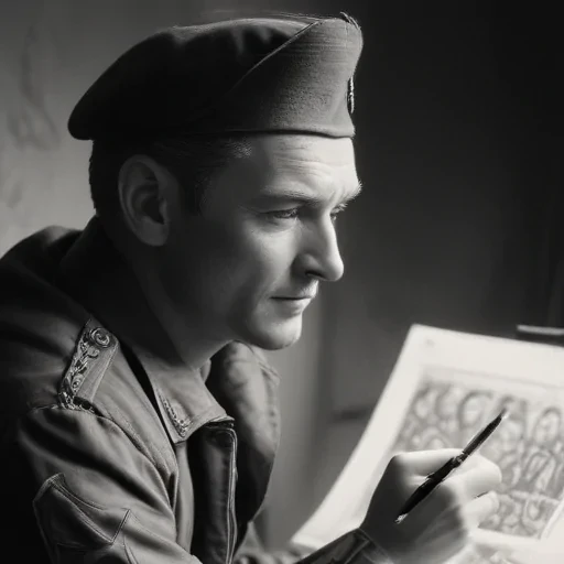 military drawing