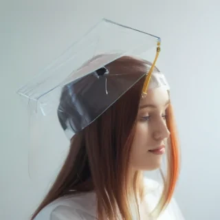 transparent graduation cap