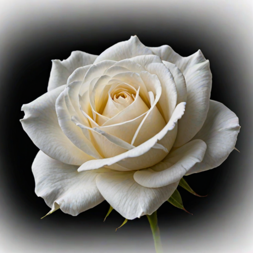 white rose on black