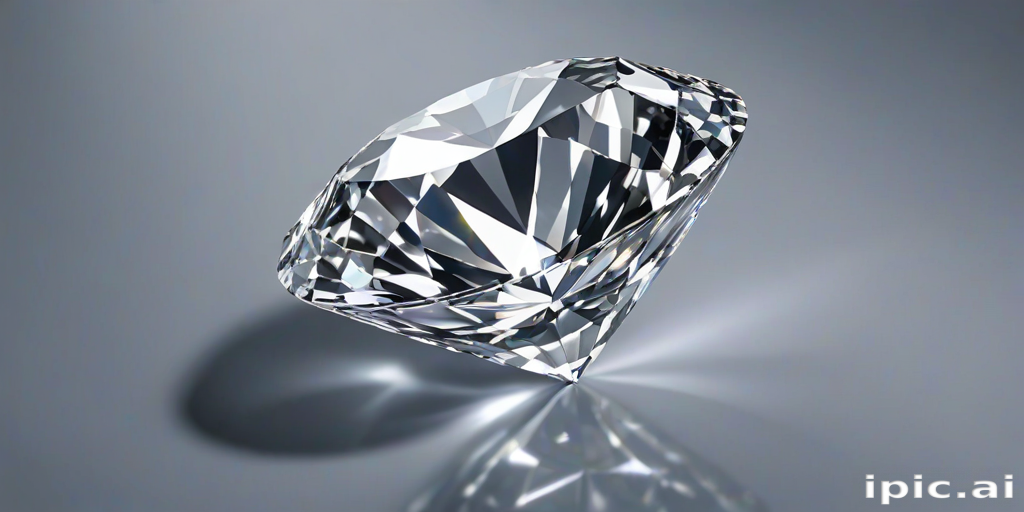 A Stunningly Cut Diamond Sparkling Elegantly Against a Soft Gray ...