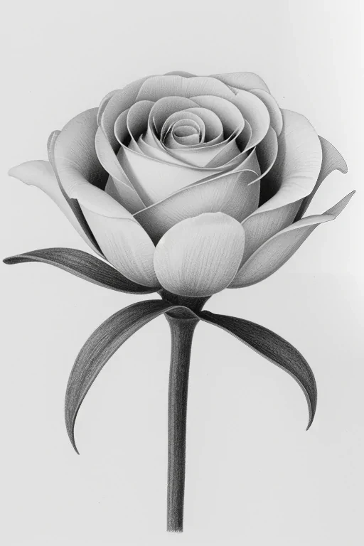 aesthetic simple flower drawing