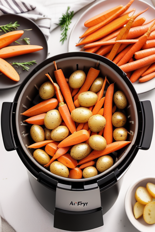 air fryer carrots and potatoes