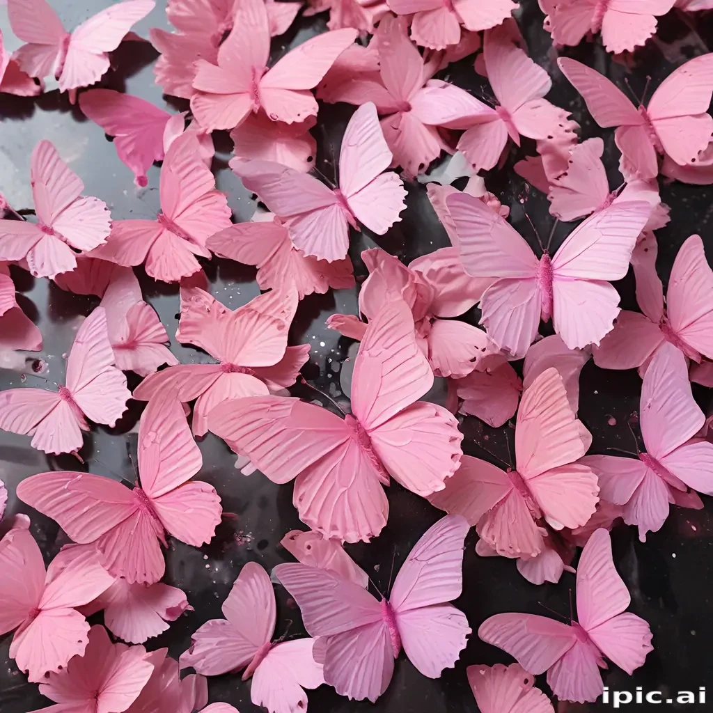 pink butterflies aesthetic