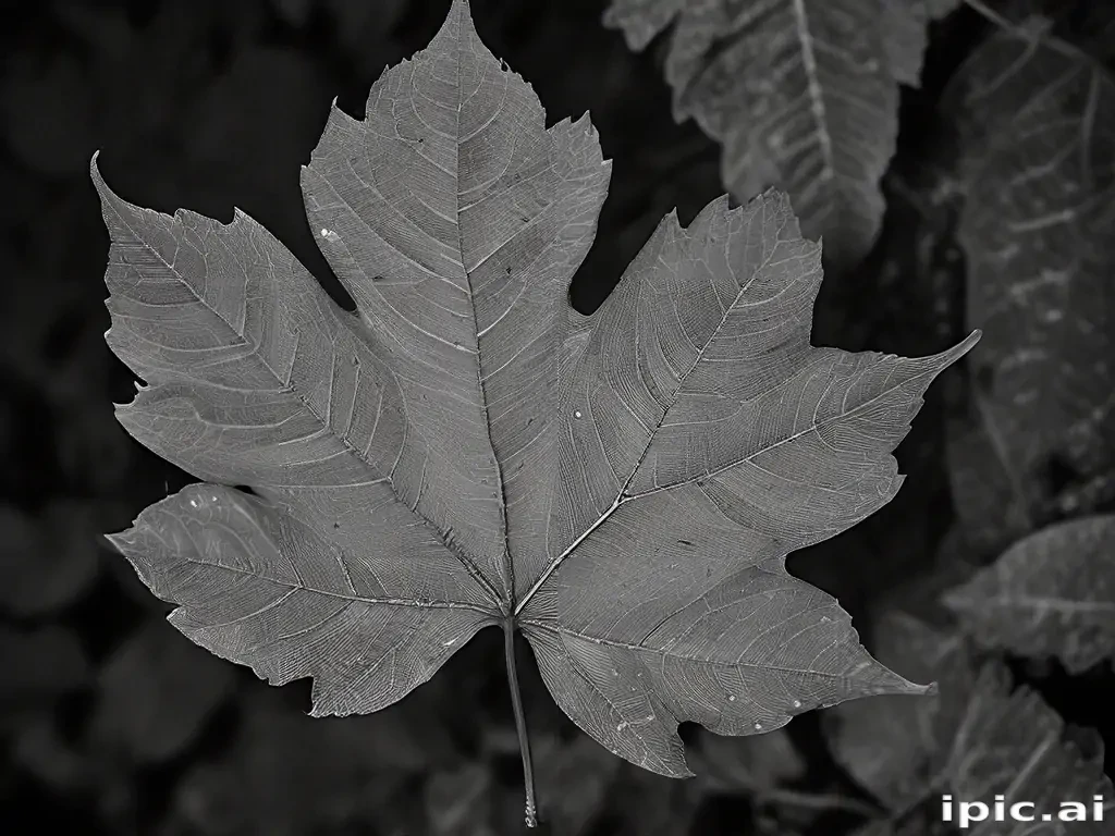 leaf images black and white