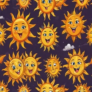 cartoon suns