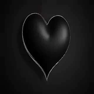heart with black background