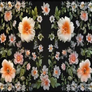 transparent flower border