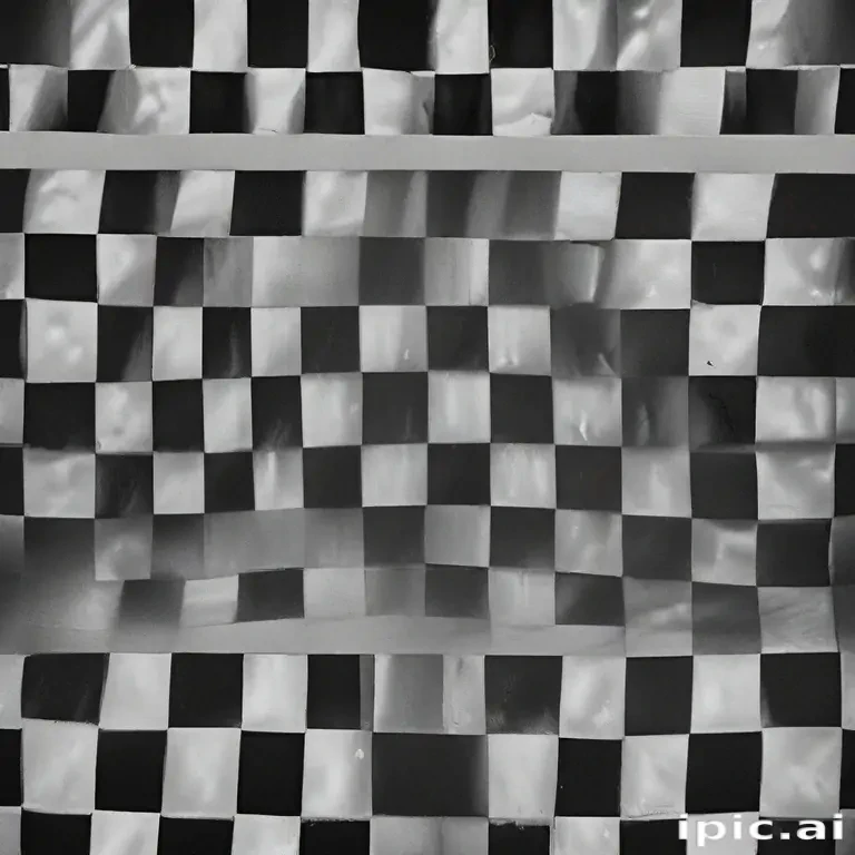 black and white checkered background
