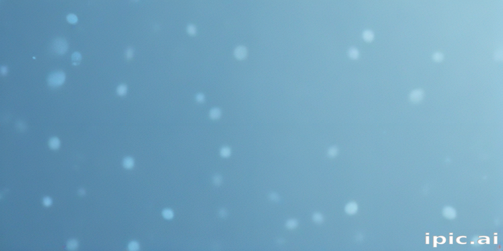 Soft Snowflakes Gently Falling Against a Calm, Blue Winter Background