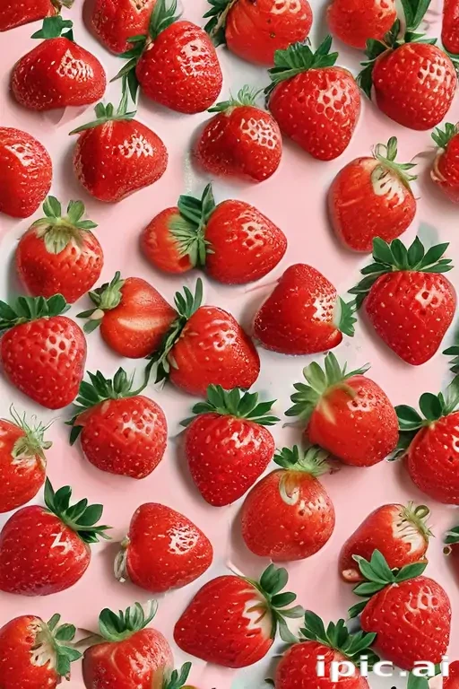 strawberry background aesthetic