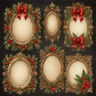 christmas clip art frames