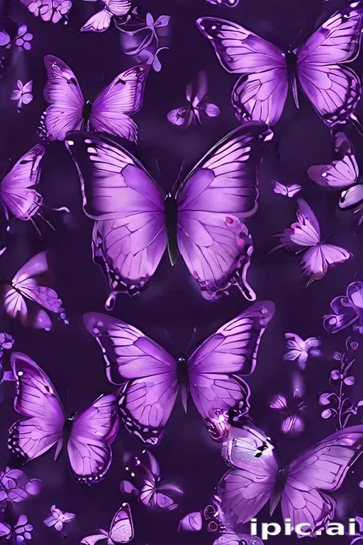purple butterfly clipart