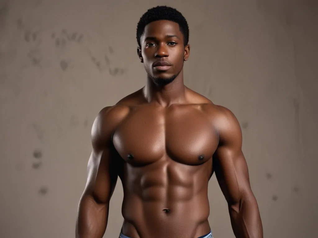 black male shirtless