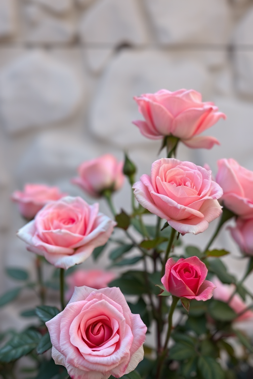 roses in background