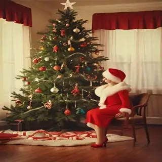 retro christmas image