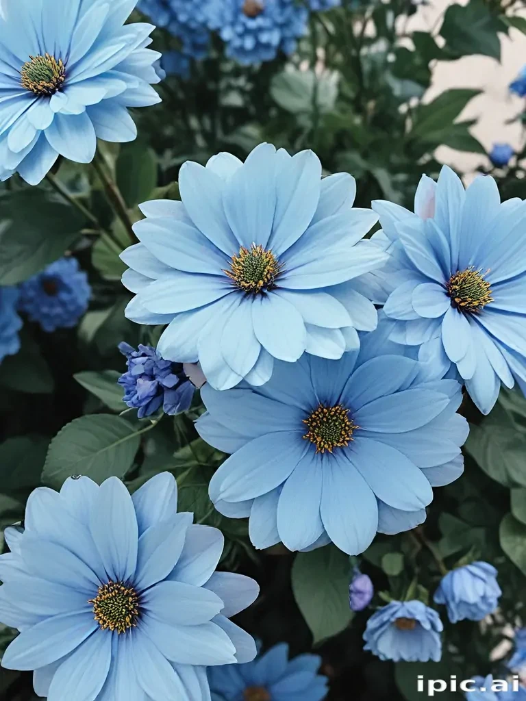 blue flower wallpaper aesthetic