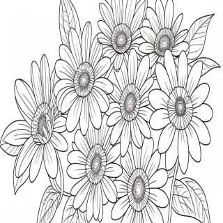 flower drawing for coloring