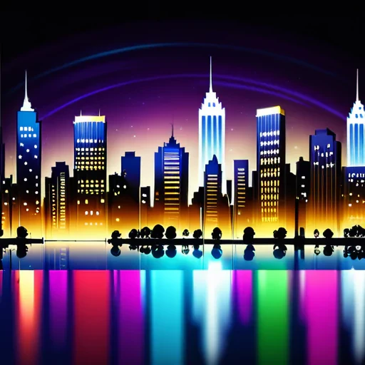 city lights background