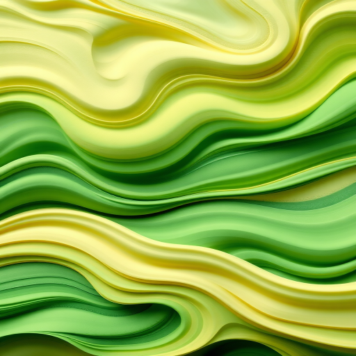 Create a vibrant abstract design with flowing wavy lines in varying shades of green and subtle beige accents, captured with a DSLR camera at f/8, 1/200s exposure, ISO 100, using a top-down view and a macro lens for enhanced detail.
