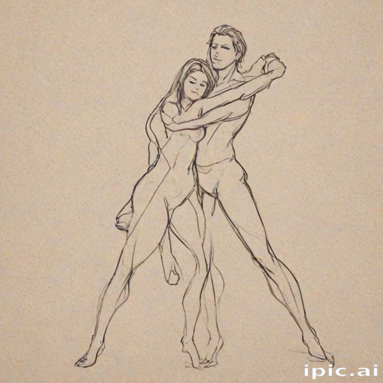 couple drawing poses