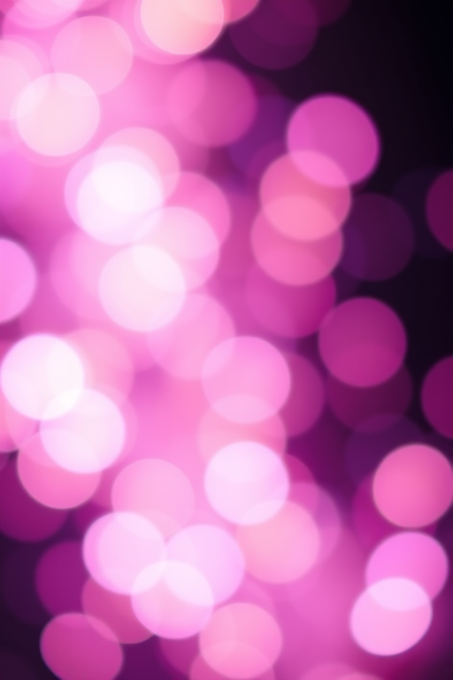 Create an abstract image of swirling bokeh lights in shades of purple, pink, and gold, with a soft focus; use a 50mm lens at f/1.8, ISO 100, and a shutter speed of 1/60s; capture from a slightly angled view with a DSLR camera to enhance depth and detail.