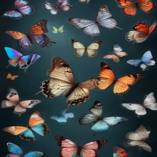 butterflies transparent background