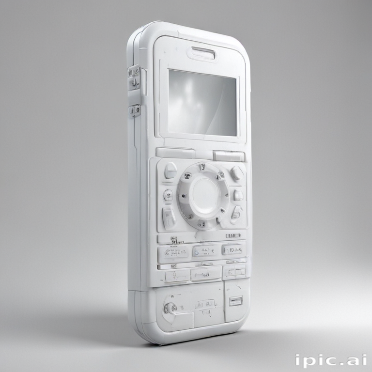 A Unique Artistic Representation of a Retro-Style Mobile Phone Design