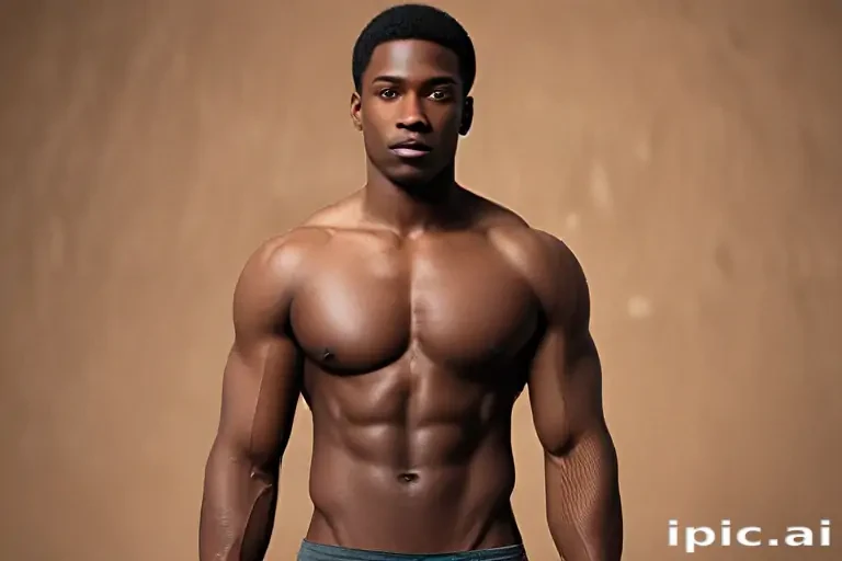 black shirtless man