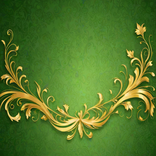 gold and green background