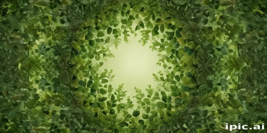 circle with leaves