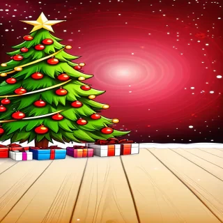 christmas background with tree