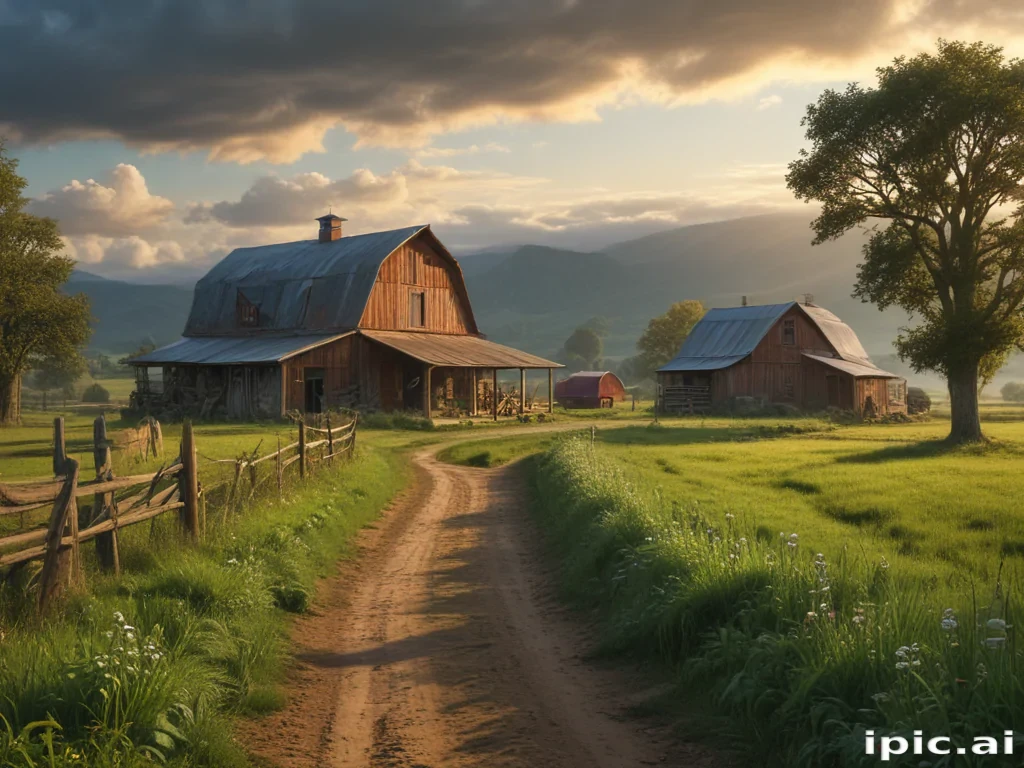 background of a farm