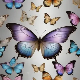 butterflies transparent