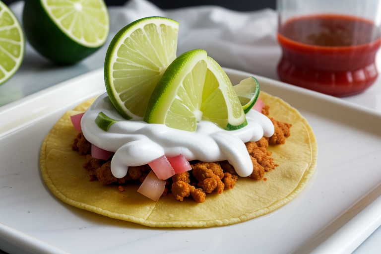 taco topper infused with lime
