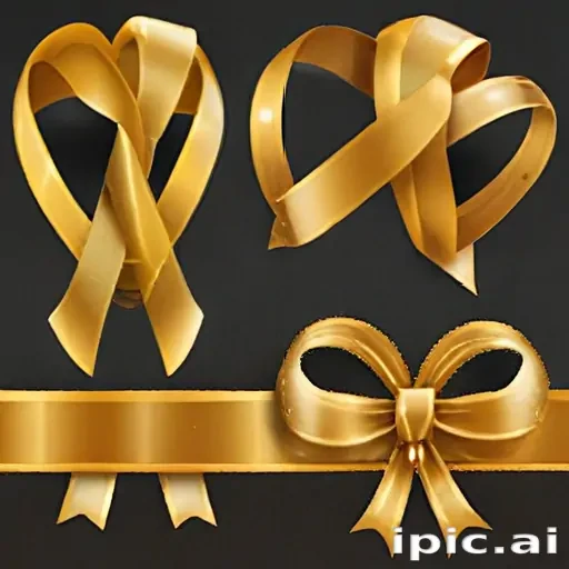 gold ribbon clipart