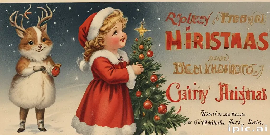 vintage merry christmas image