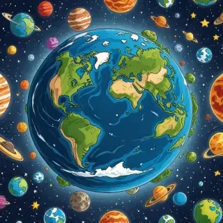 cartoon picture planet earth