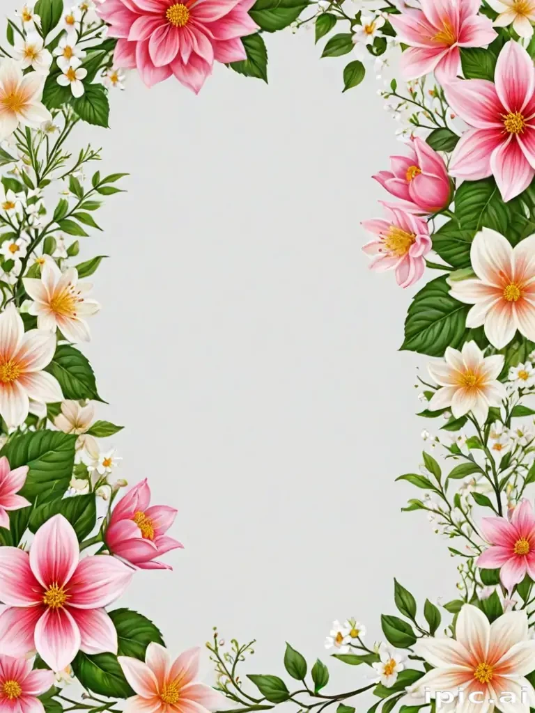 transparent flower border