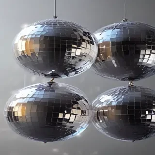 transparent disco balls