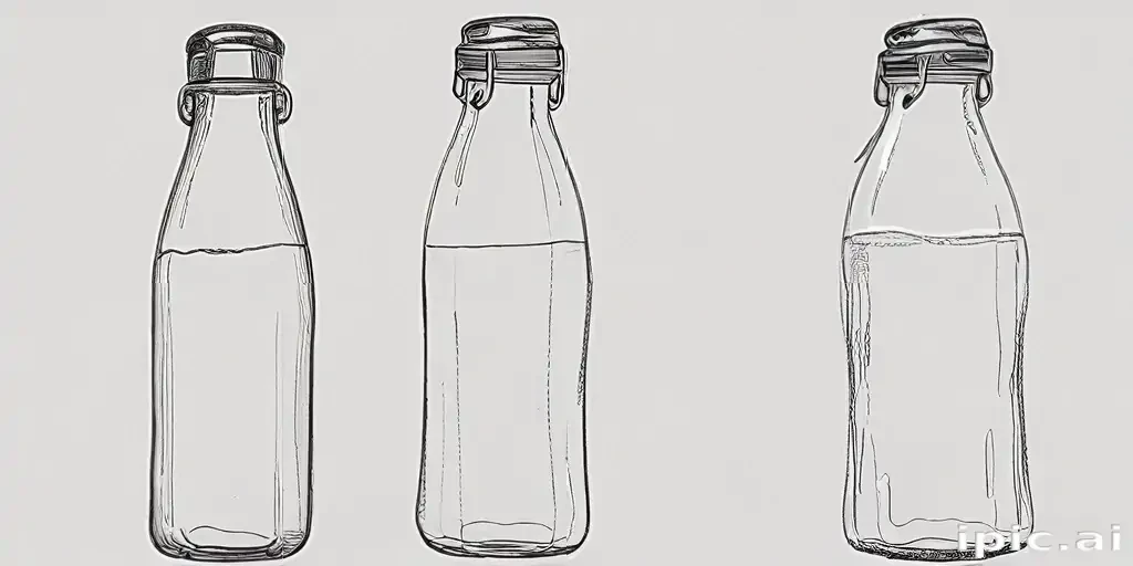 water bottle drawing